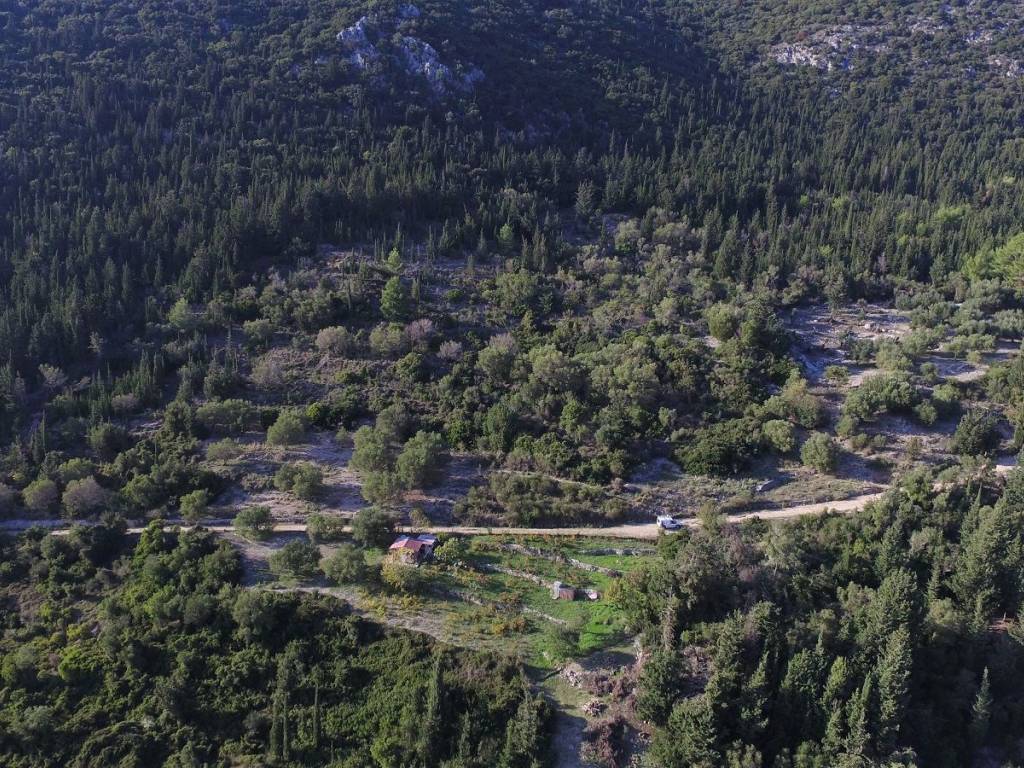 Aerial view of land