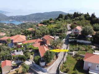 Aerial views of house for sale in Perachori, Ithaca Greece