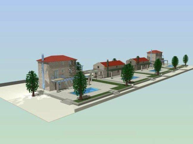 Newly built stone houses with a total area of 125 sq.m