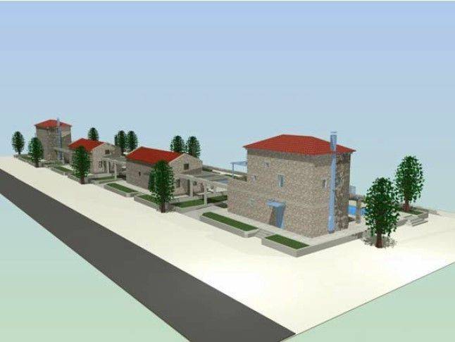 Newly built stone houses with a total area of 125 sq.m