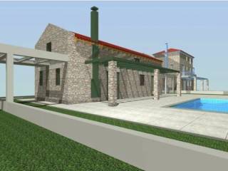 Newly built stone houses with a total area of 125 sq.m