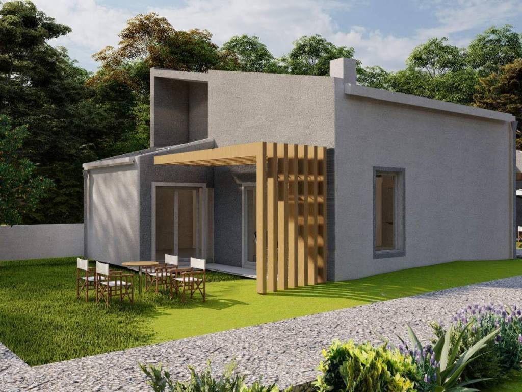 New luxury construction project for a detached house of 120