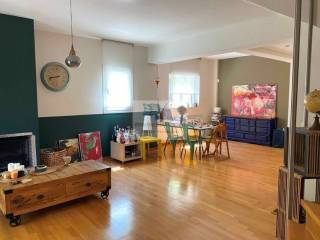 LIVING - DINING ROOM WITH FIREPLACE