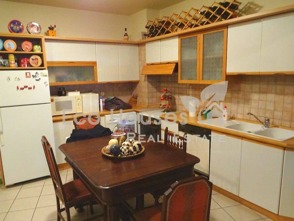 Kitchen located on playroom level