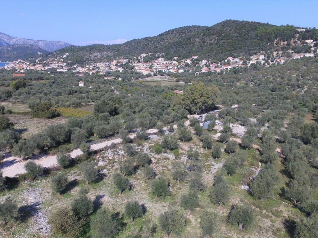 Aerial view of land