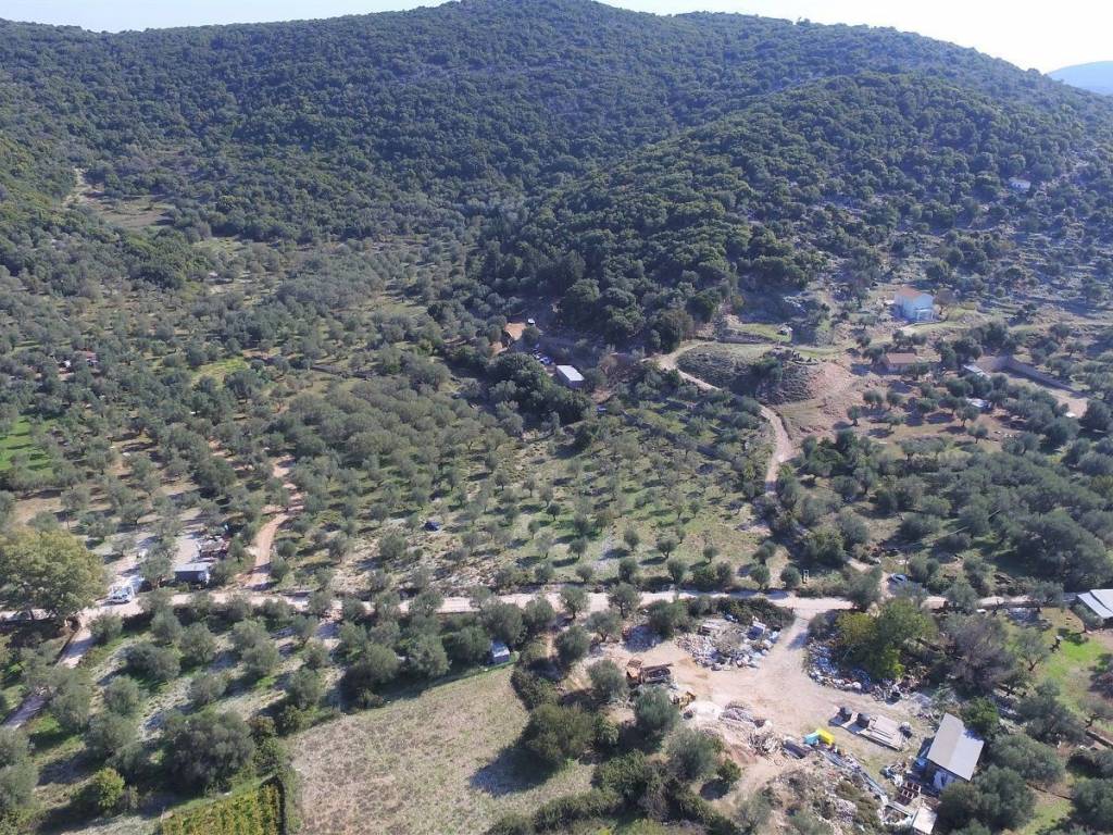 Aerial view of land