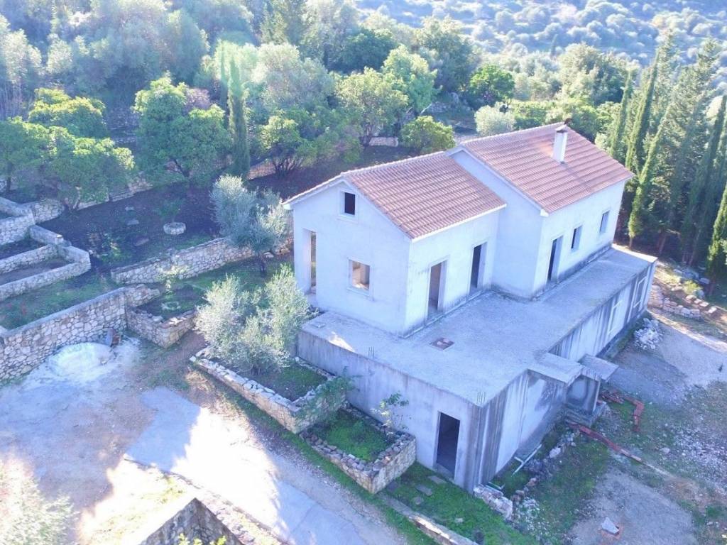 Aerial views of house