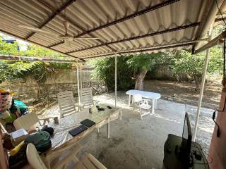 Pergola and outside area