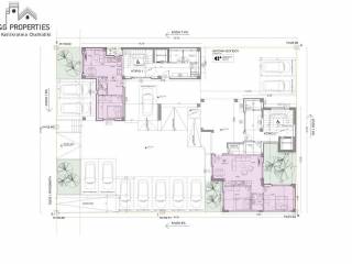 Floor plans of the ground floor.