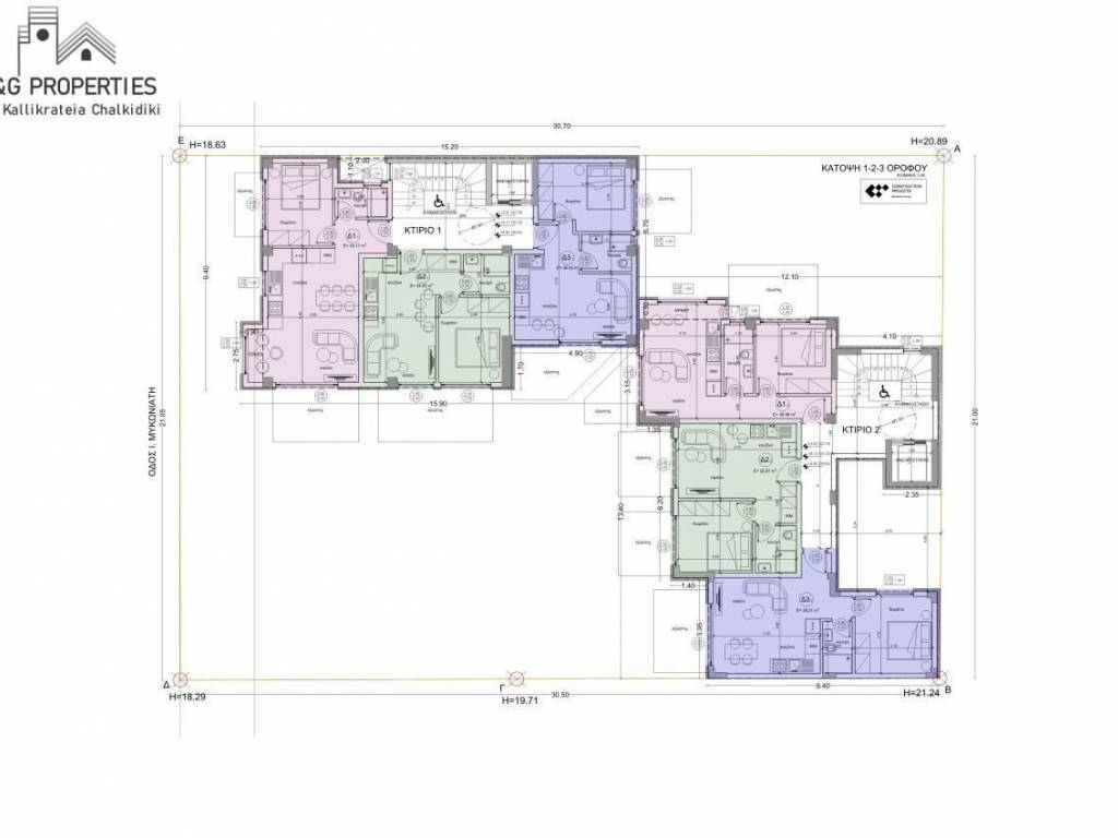 Floor plans of the 1st, 2nd, and 3rd floors