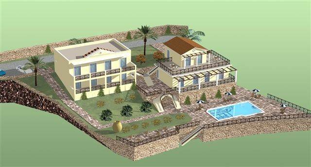 maquette of seaside villas - μακέτα των παραθαλάσσιων βιλών