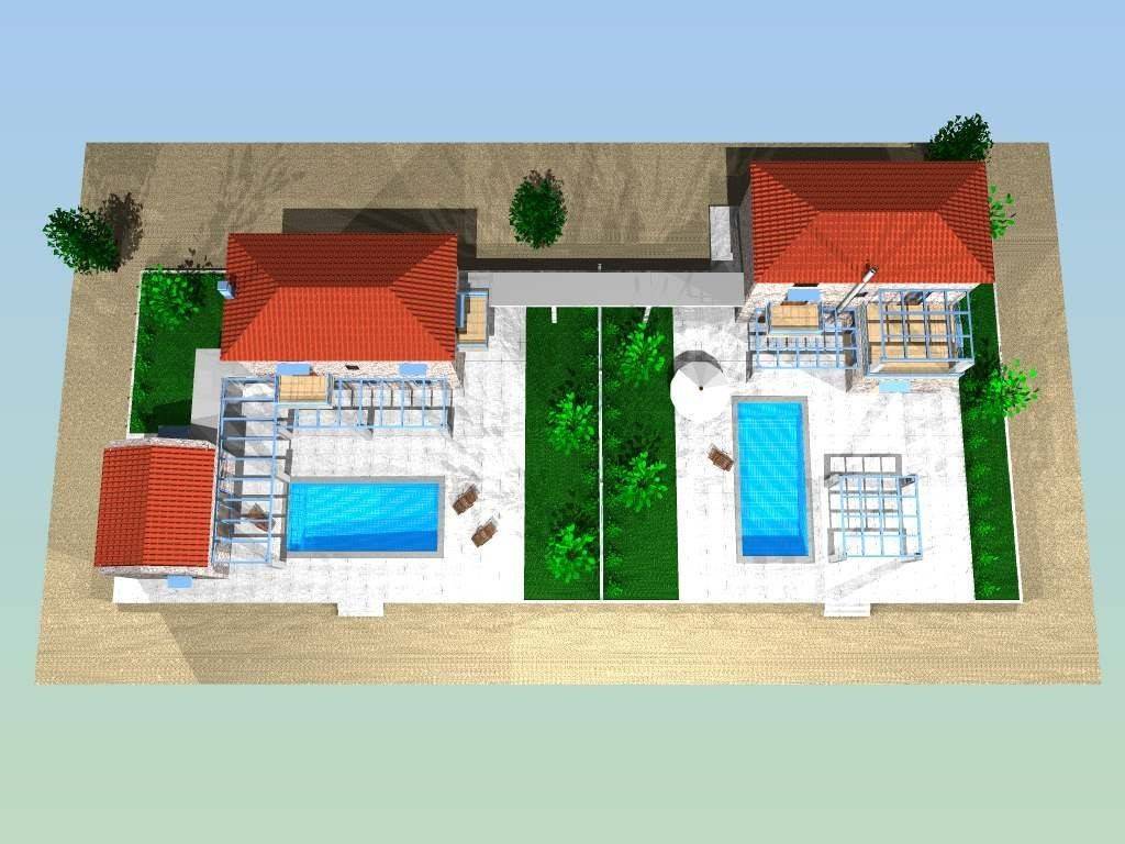 stone maisonette with swimming pool on a plot of 2,500 sq.m.