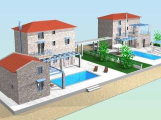 stone maisonette with swimming pool on a plot of 2,500 sq.m.