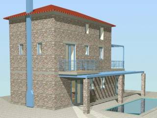 New built stone maisonette with swimming pool on a plot of 1