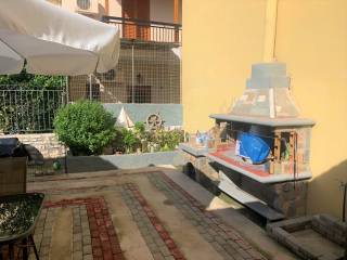 Bbq &amp; back yard of house for sale in Vathi, Ithaca Greece