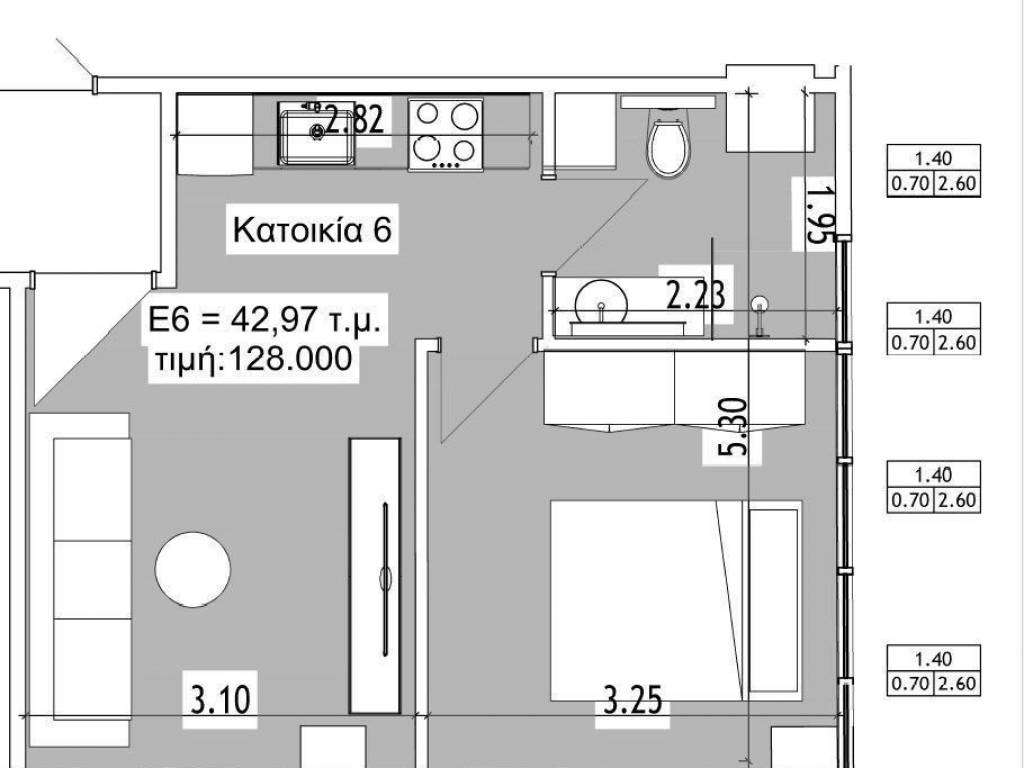 Forumland Real Estate, κάτοψη 42,97τ.μ. 2ου