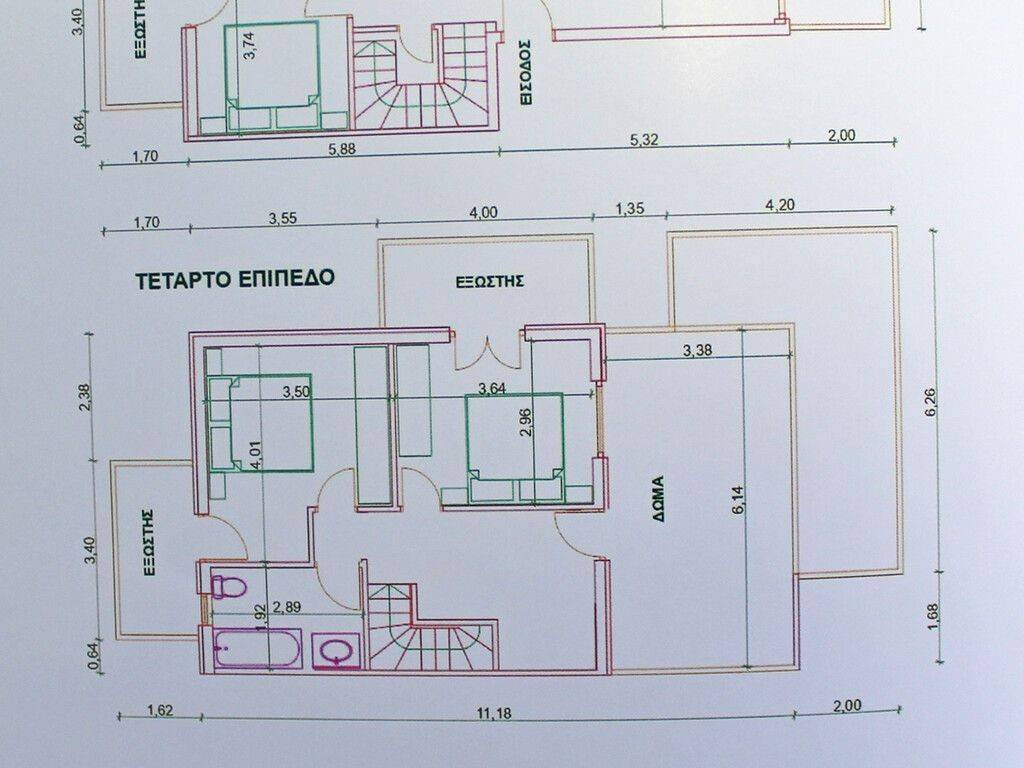 4 - Πωλείται υπό κατασκευή διώροφο διαμέρισμα έκτασης 120 τμ.