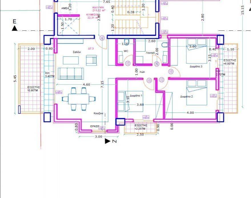 Forumland Real Estate, Κάτοψη 2ου Δ7.3 123,93τ.μ.