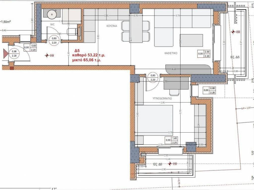 Forumland Real Estate, Κάτοψη Δ5 διαμερίσματος