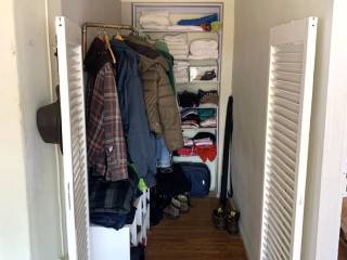 Clothing storage space of house