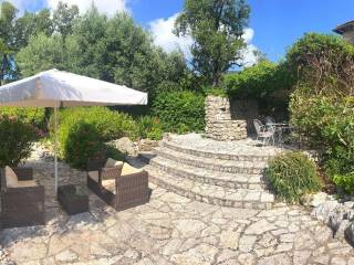 Panoramic view of the backyard