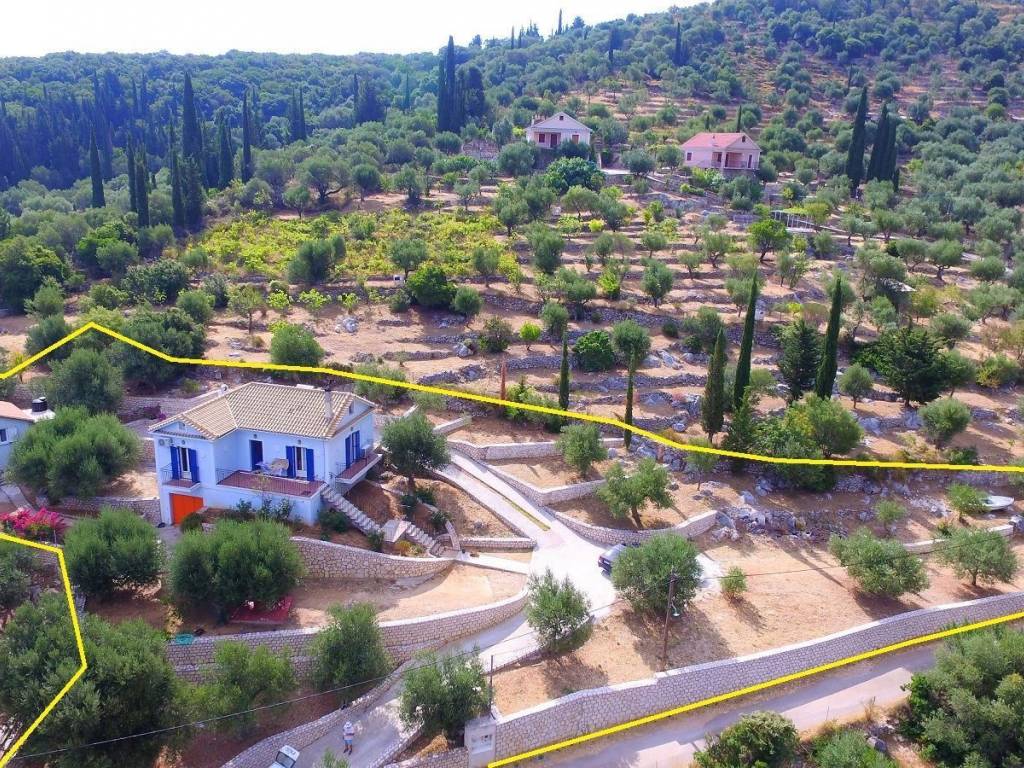 MV Properties Real Estate Ithaca Greece. Aerial view.