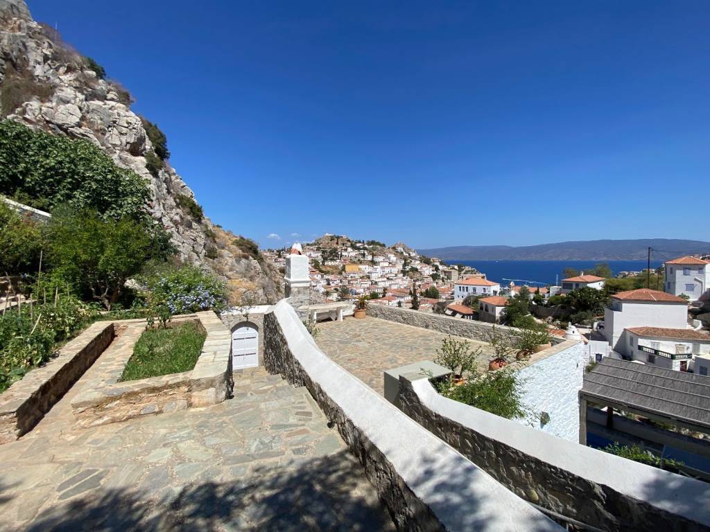 Marianne Memories Hydra, Sea views from top garden terrace.