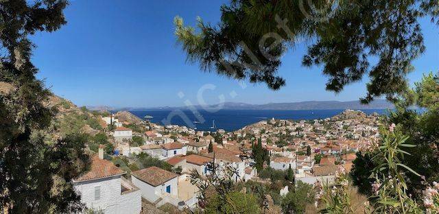 Hydra Panoramic, view of Kamini, Hydra, sea and Peloponnese