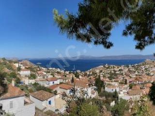 Hydra Panoramic, view of Kamini, Hydra, sea and Peloponnese