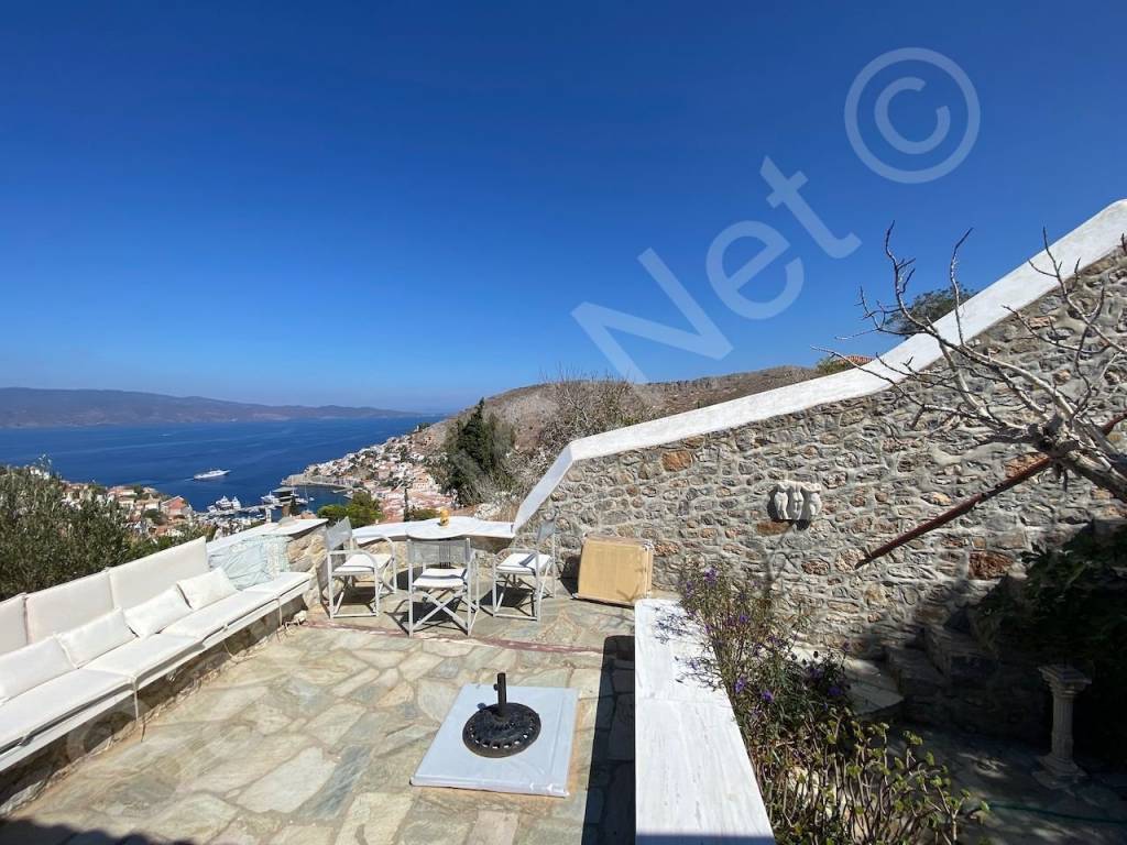 Virani terrace east view of Hydra harbour