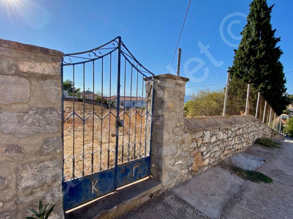 Metal gates with mesh fencing at East entrance