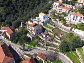 Aerial view of the land and surrounding area