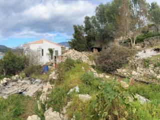 Panoramic view of land with building license