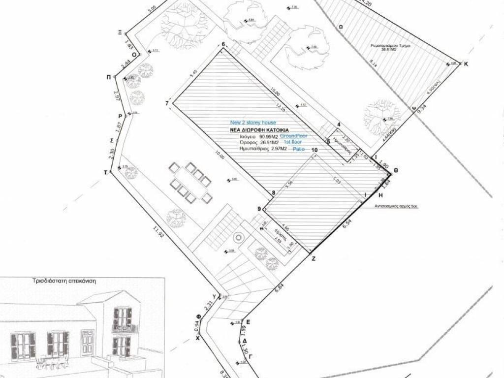 Survey diagram of the land with building license