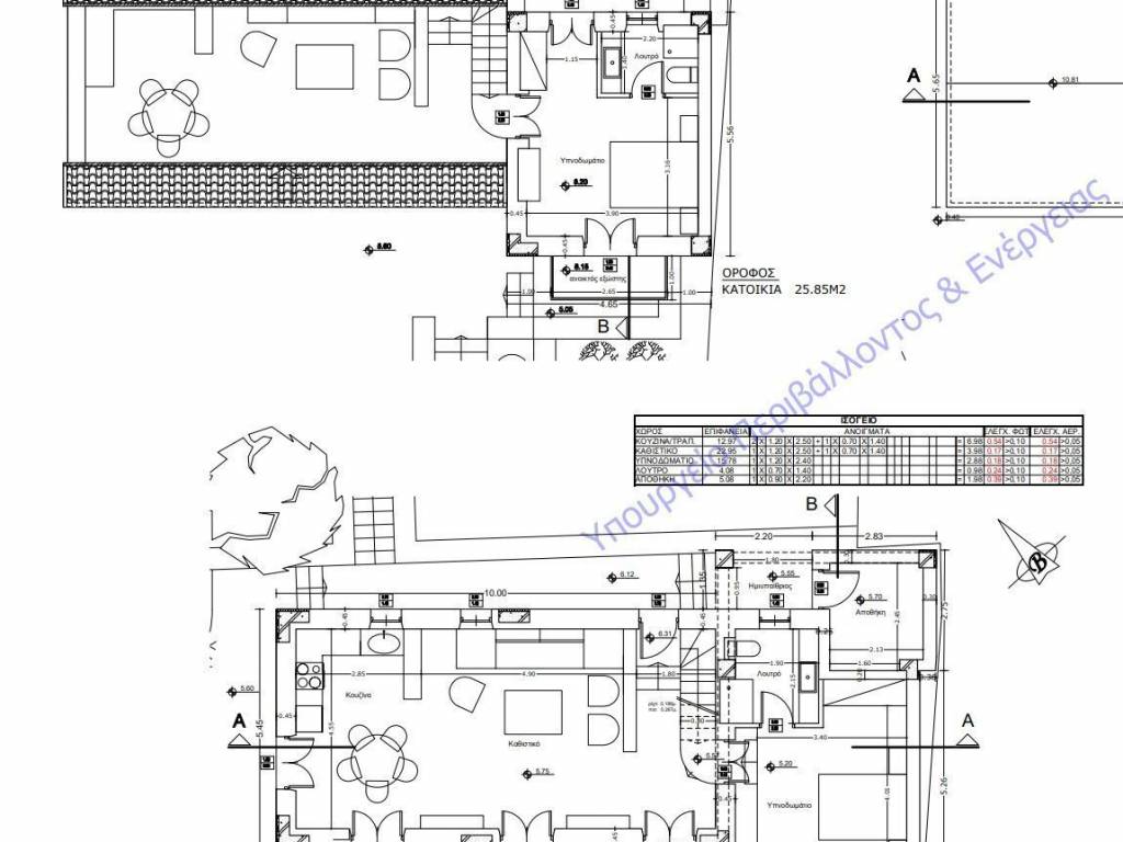 Indoor plan of the 2 storey building