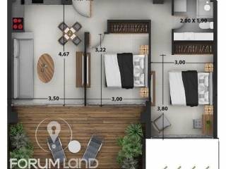 Forumland Real Estate, Κάτοψη Δ2   75,7τμ