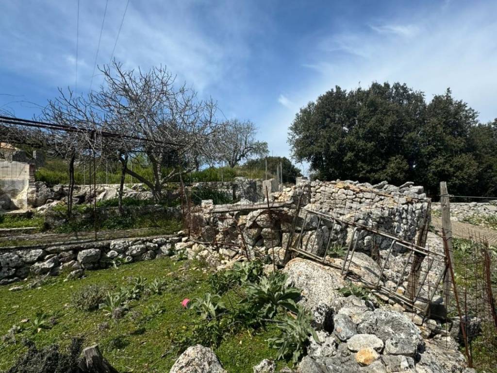 Stone fence on the property