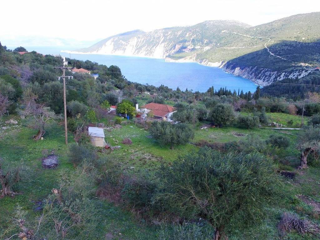 Aerial view of the property and the surrounding area