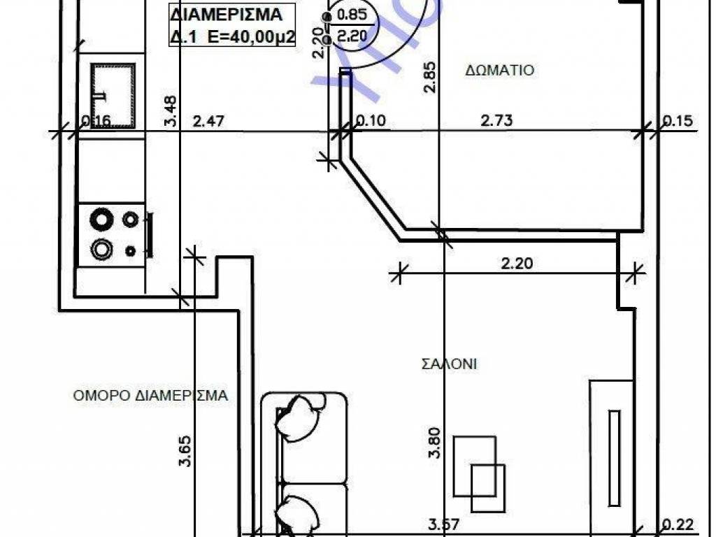 Forumland Real Estate, Κάτοψη Δ1 42,75τμ