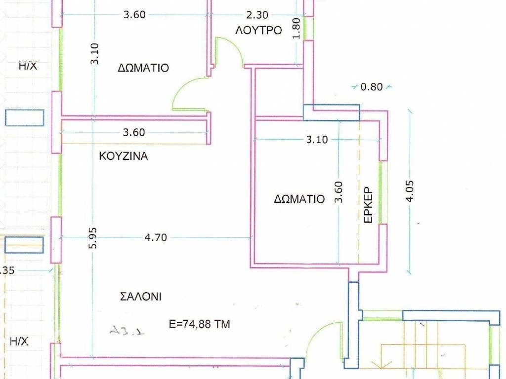 Forumland Real Estate, Κάτοψη Δ3.1 διαμερίσματος