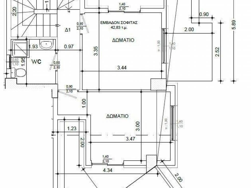 Forumland Real Estate, Κάτοψη σοφίτα Δ1  οικοδομή Γ