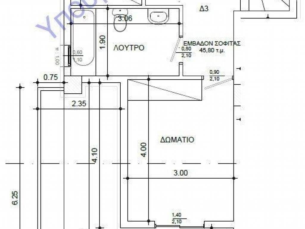 Forumland Real Estate, Κάτοψη σοφίτα Δ3  οικοδομή Γ