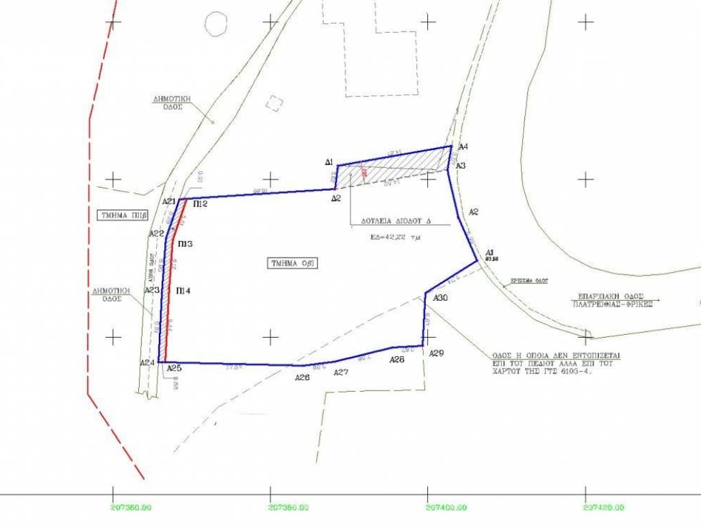 Survey diagram of plot