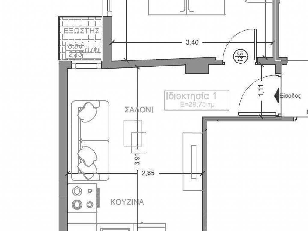 Forumland Real Estate, Κάτοψη Δ1 36,38τμ