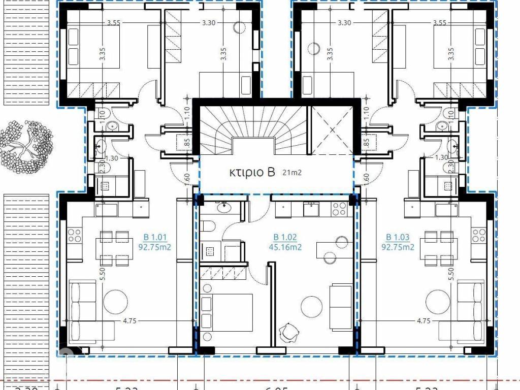 Forumland Real Estate, Κάτοψη Κτιριο Β 1ος όροφος