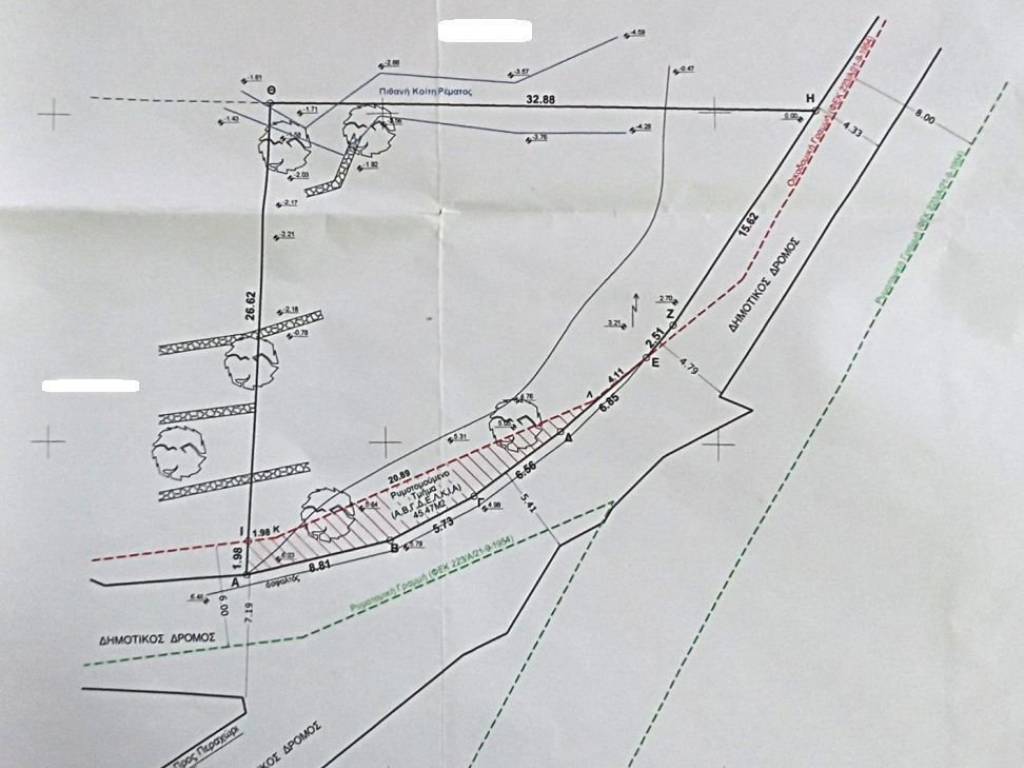 Survey diagram of plot B, to be bought together with plot A