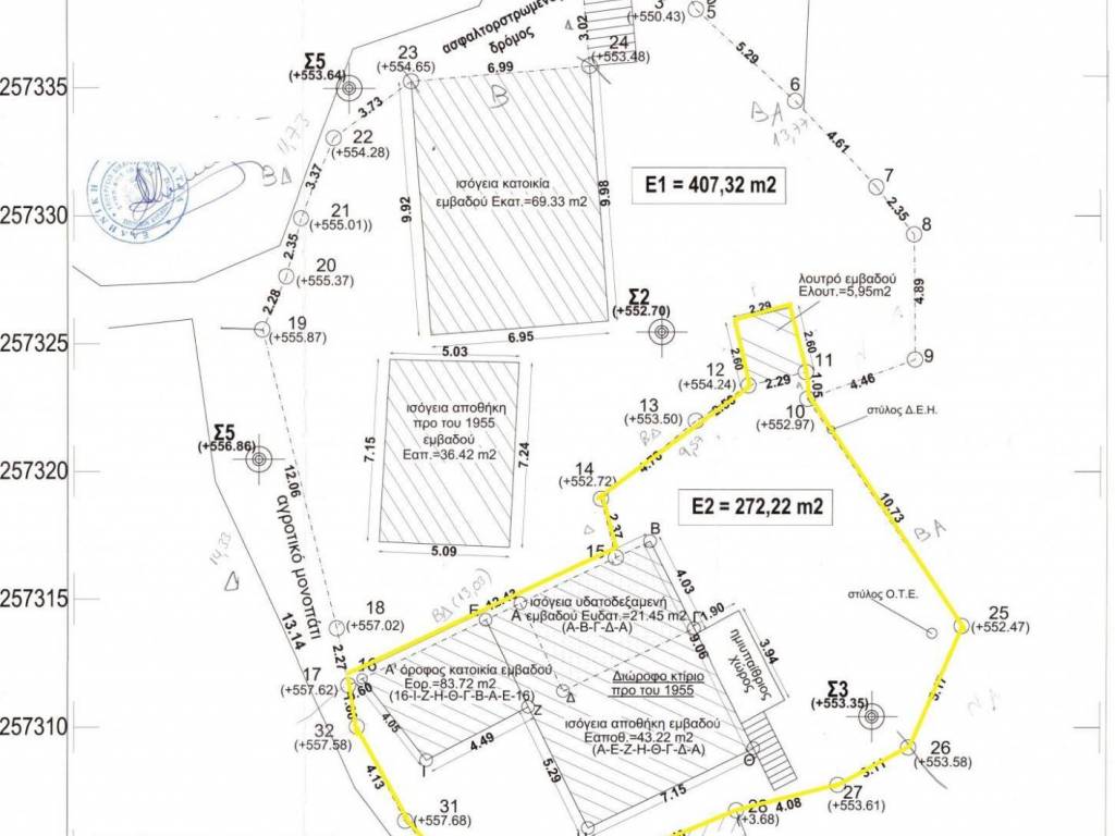 Survey diagram of the property