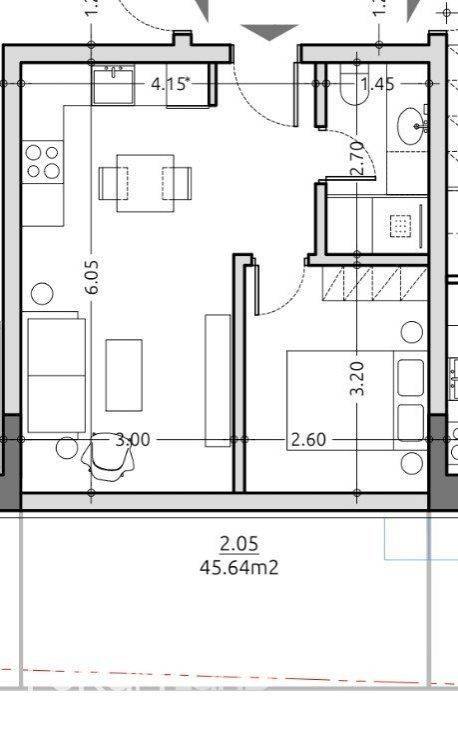 Forumland Real Estate,  κάτοψη 45,64 τ.μ.