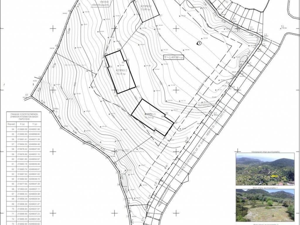 Survey diagram of land with building license for sale