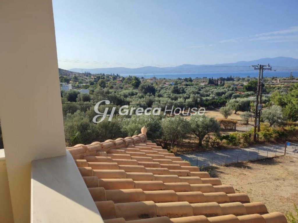 Detached house with sea view for sale in Evia.